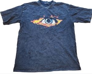 Aelfric Eden Eye Graphic Black Grungy Faded T shirt XL